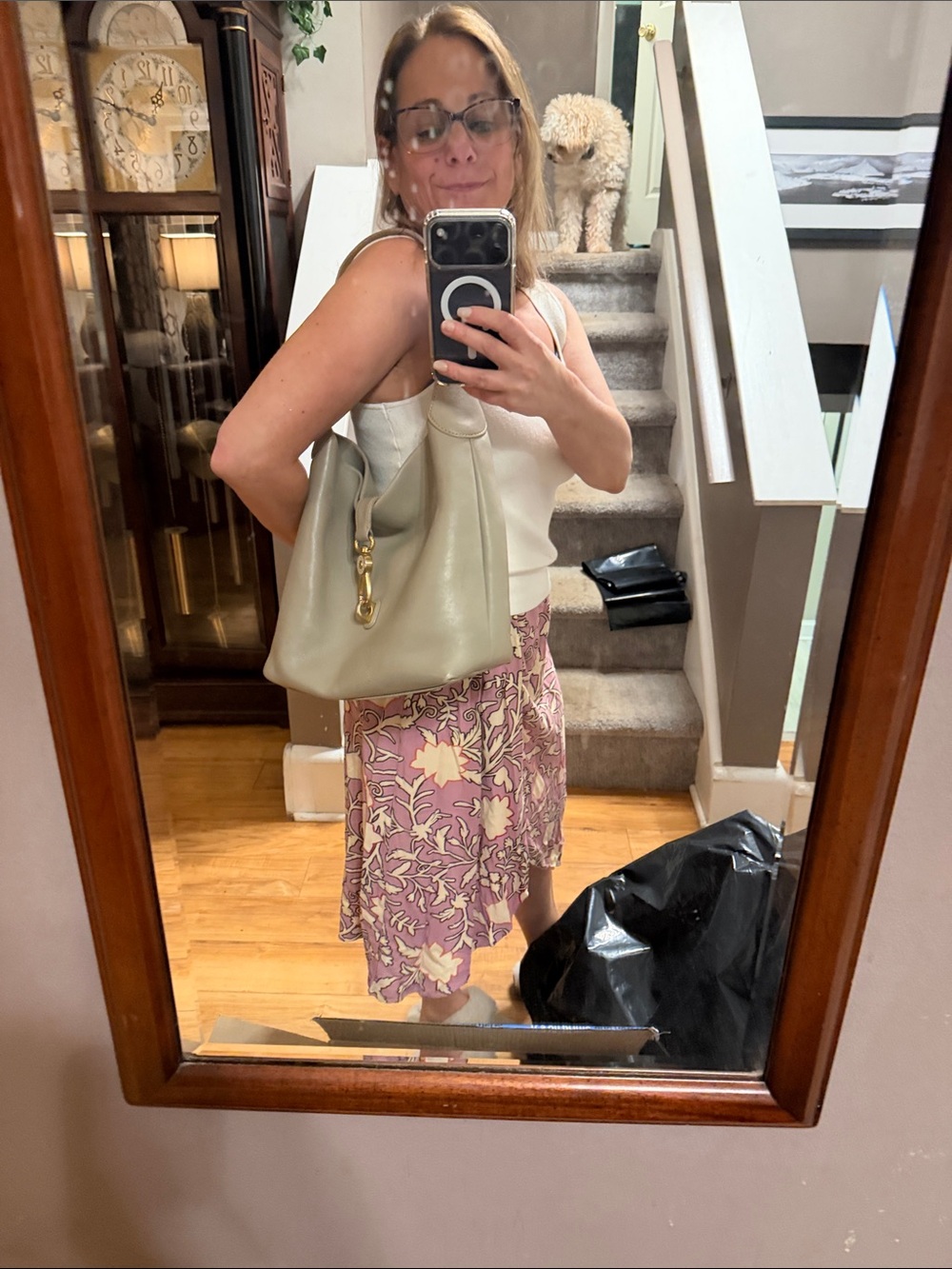 Dooney & Bourke Logo-Lock Lucca Shoulder Bag ~ Gray Taupe - Picture 2 of 7